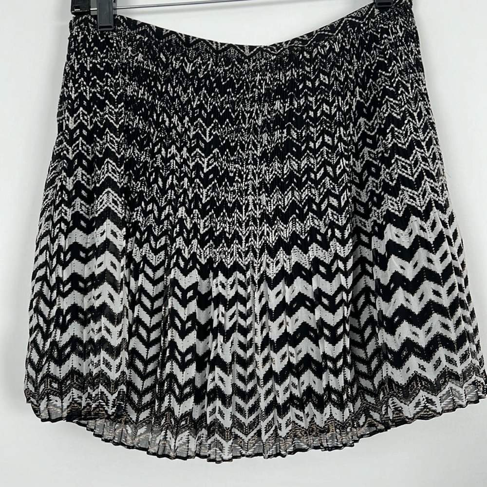 MADEWELL Chevron Print Accordion Pleated skirt size 2